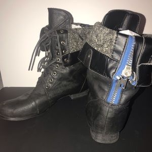 Lace Up Black Combat Boots